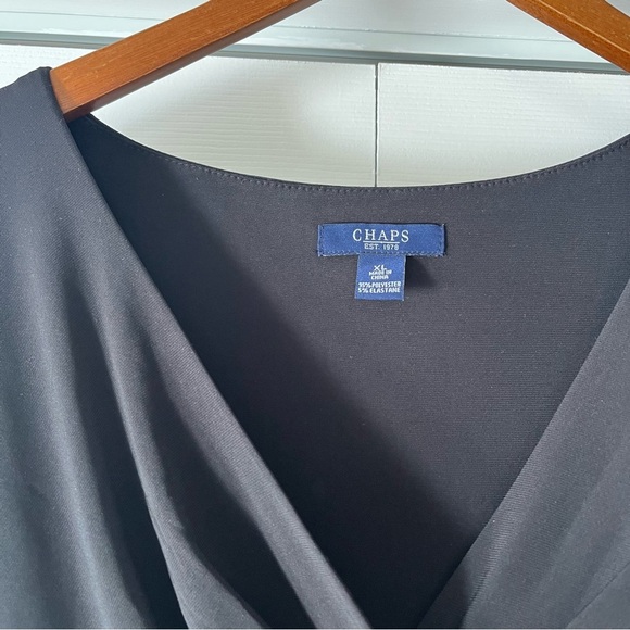 Chaps Black Dress Stretchy Size XL - Picture 2 of 4